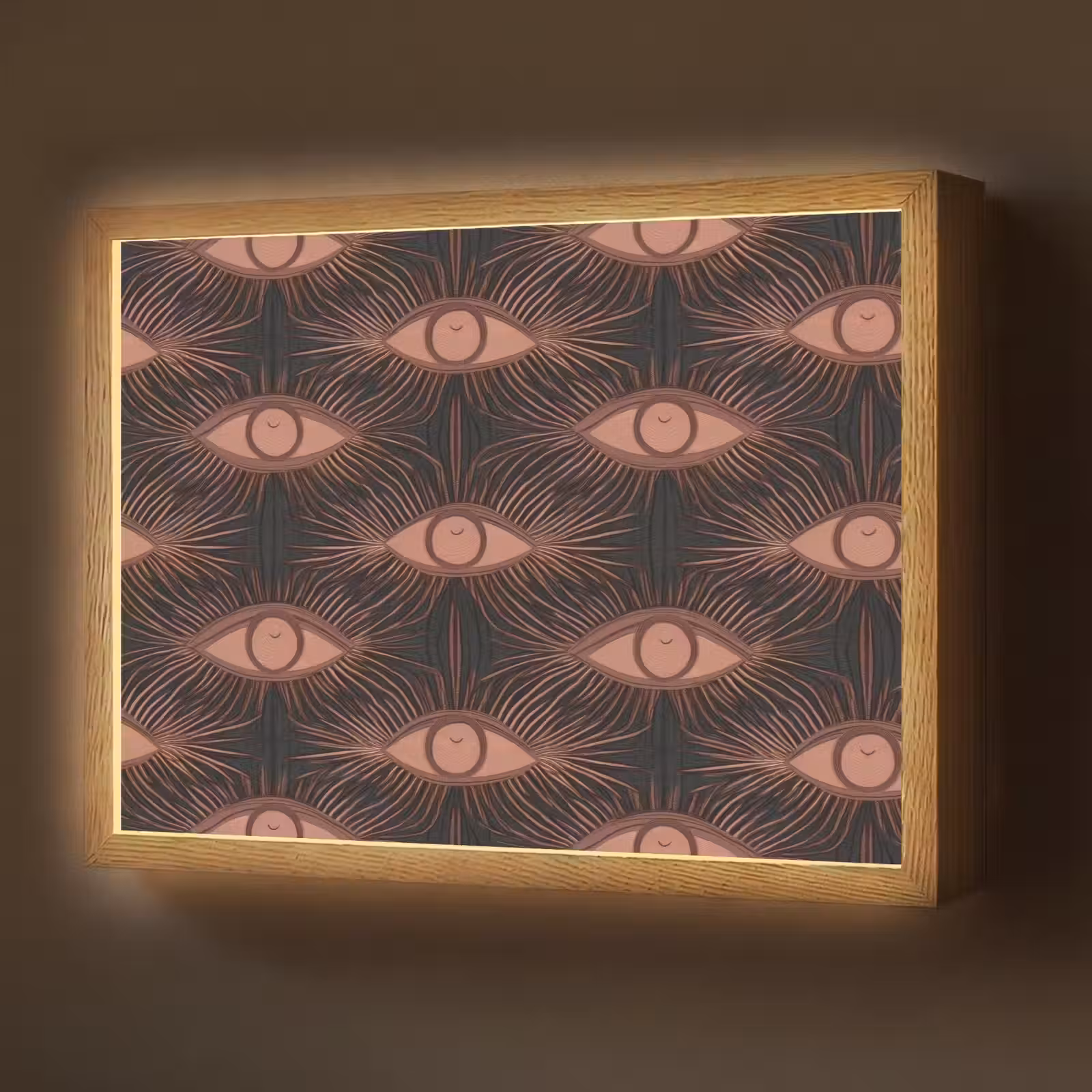 Lightbox - Wandlamp - Boheems - Oog - Bruin — 1