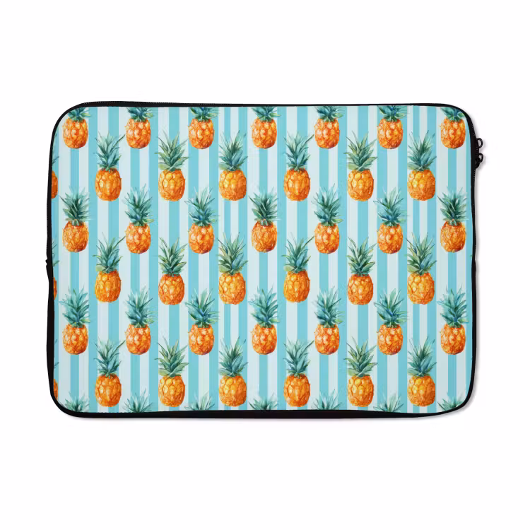 Laptophoes - Ananas - Strepen - Groen — 5