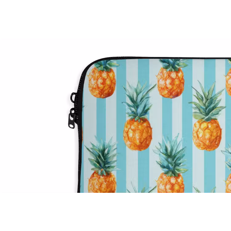 Laptophoes - Ananas - Strepen - Groen — 6