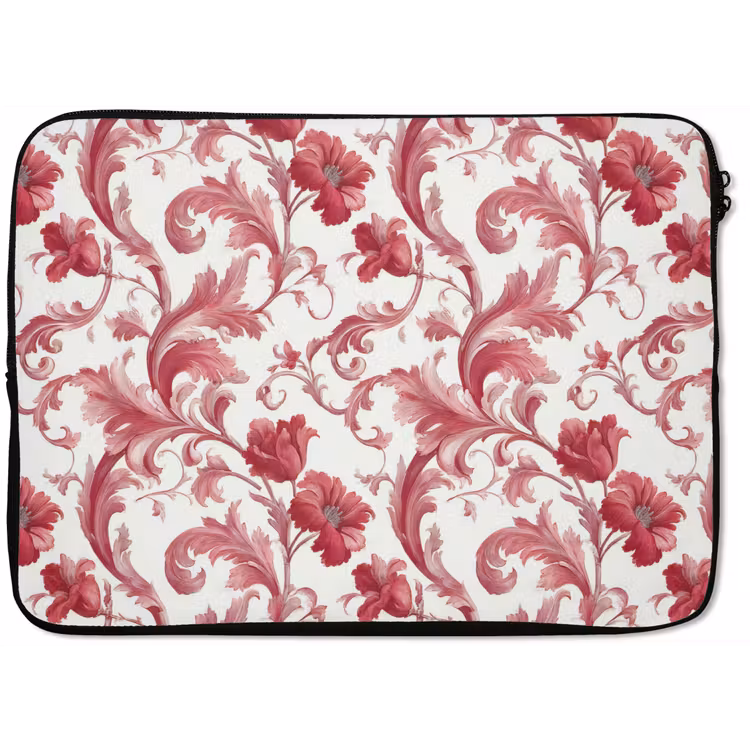 Laptophoes - Barok - Patroon - Rood — 1