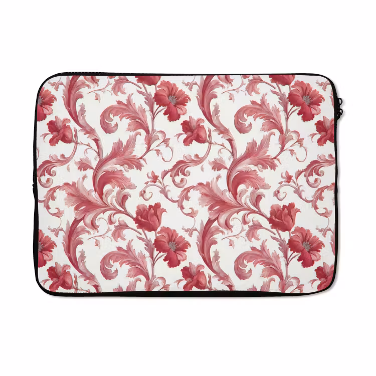 Laptophoes - Barok - Patroon - Rood — 5