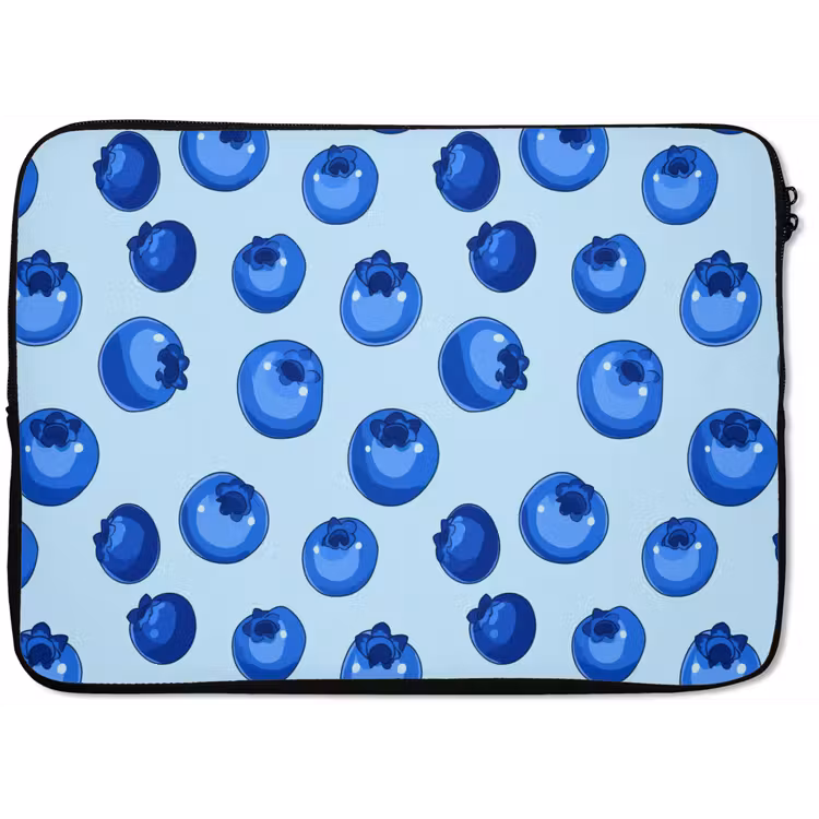 Laptophoes - Bessen - Modern - Blauw — 1