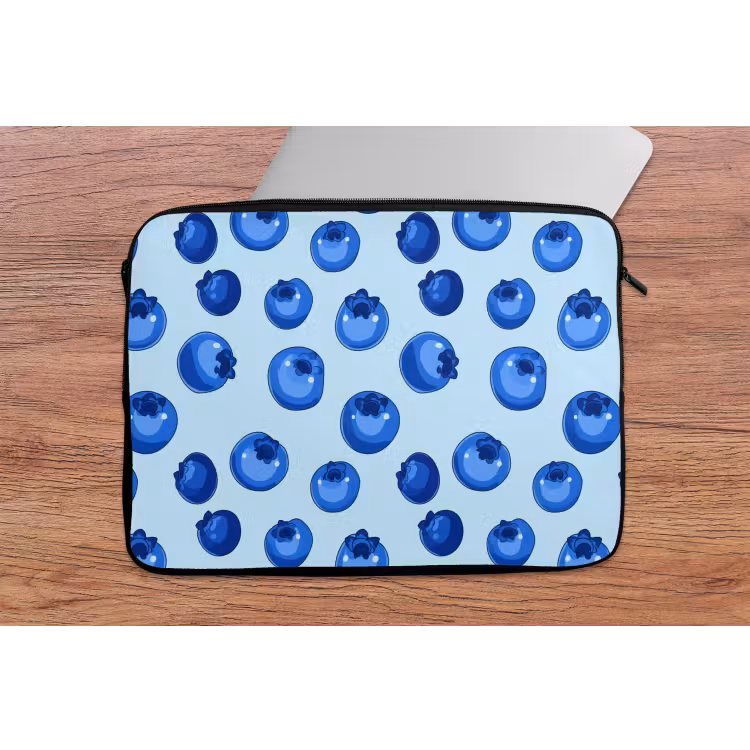 Laptophoes - Bessen - Modern - Blauw — 2