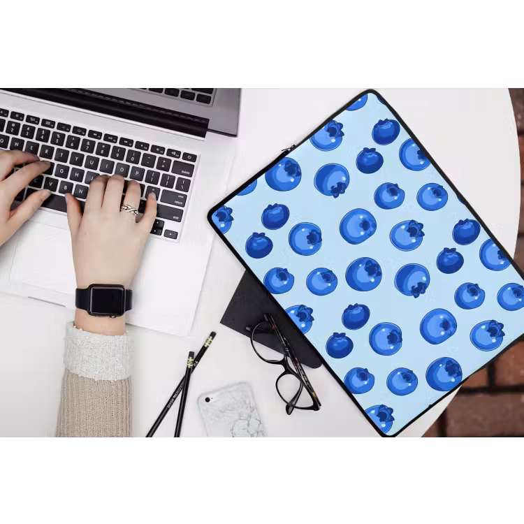 Laptophoes - Bessen - Modern - Blauw — 3