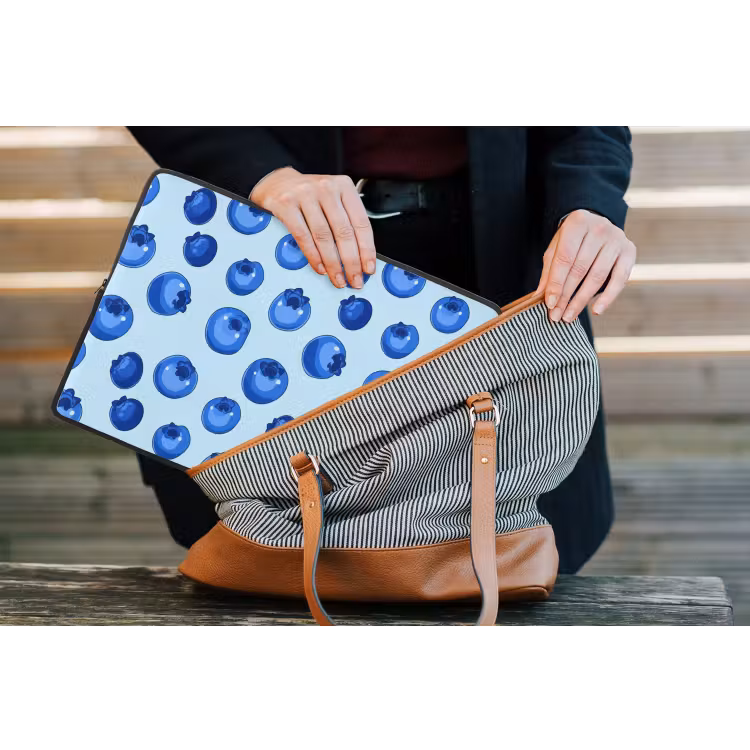 Laptophoes - Bessen - Modern - Blauw — 4