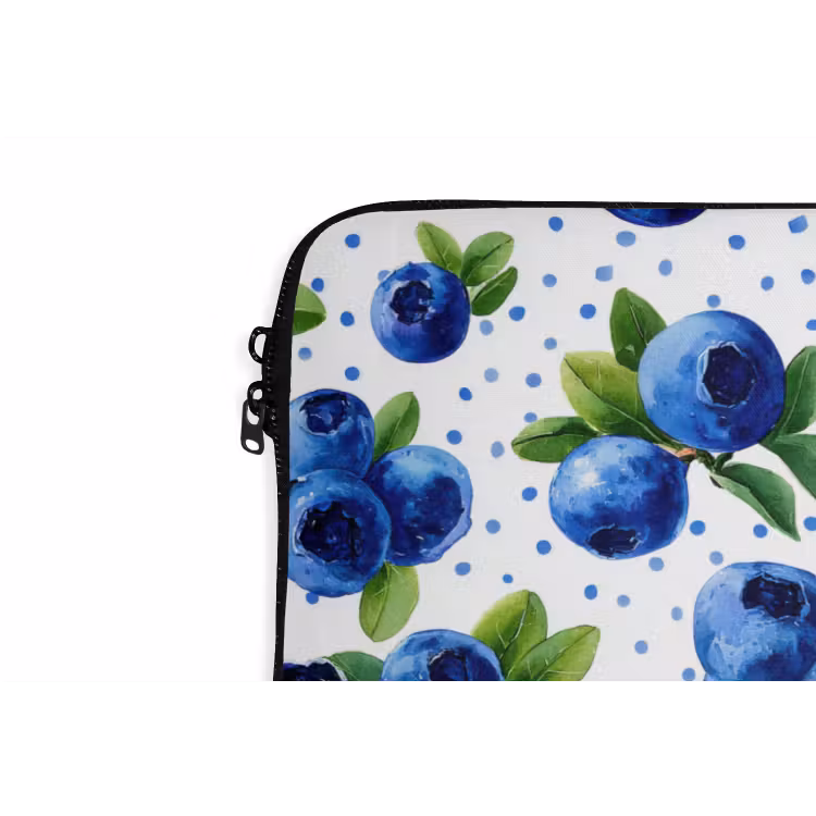 Laptophoes - Bessen - Patroon - Blauw — 6