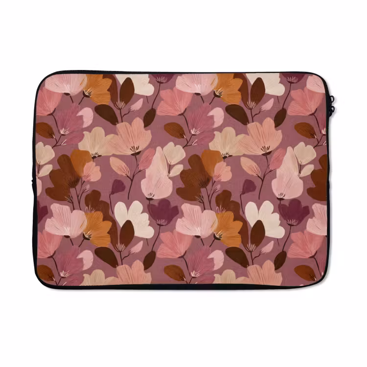 Laptophoes - Bloem - Patroon - Roze — 5