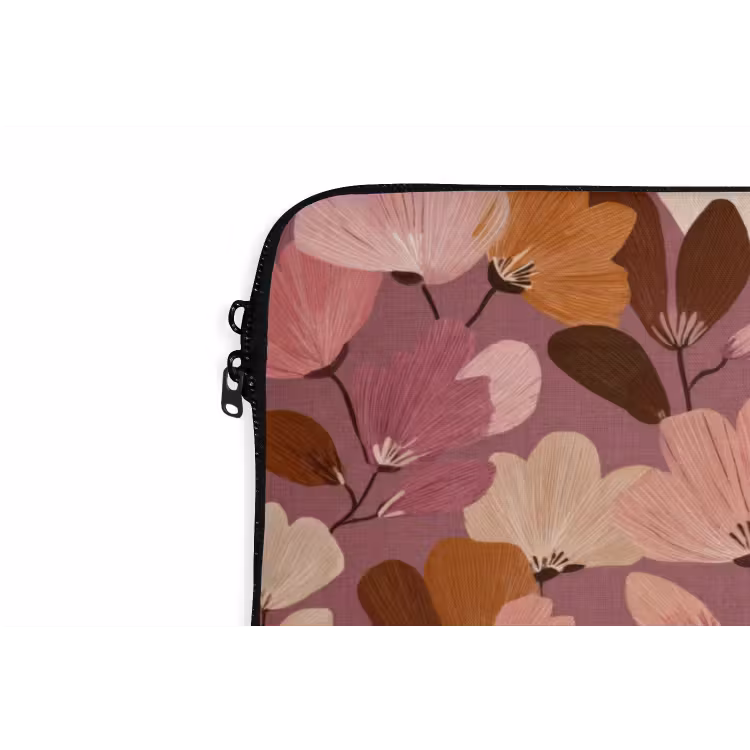 Laptophoes - Bloem - Patroon - Roze — 6