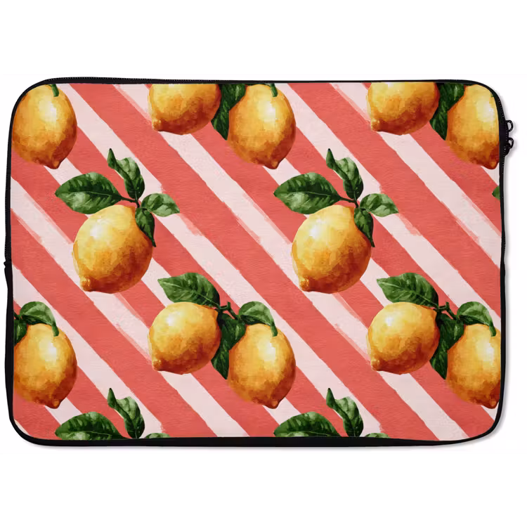 Laptophoes - Citroen - Geïllustreerd - Oranje — 1