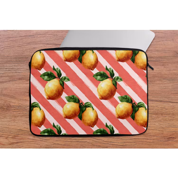 Laptophoes - Citroen - Geïllustreerd - Oranje — 2