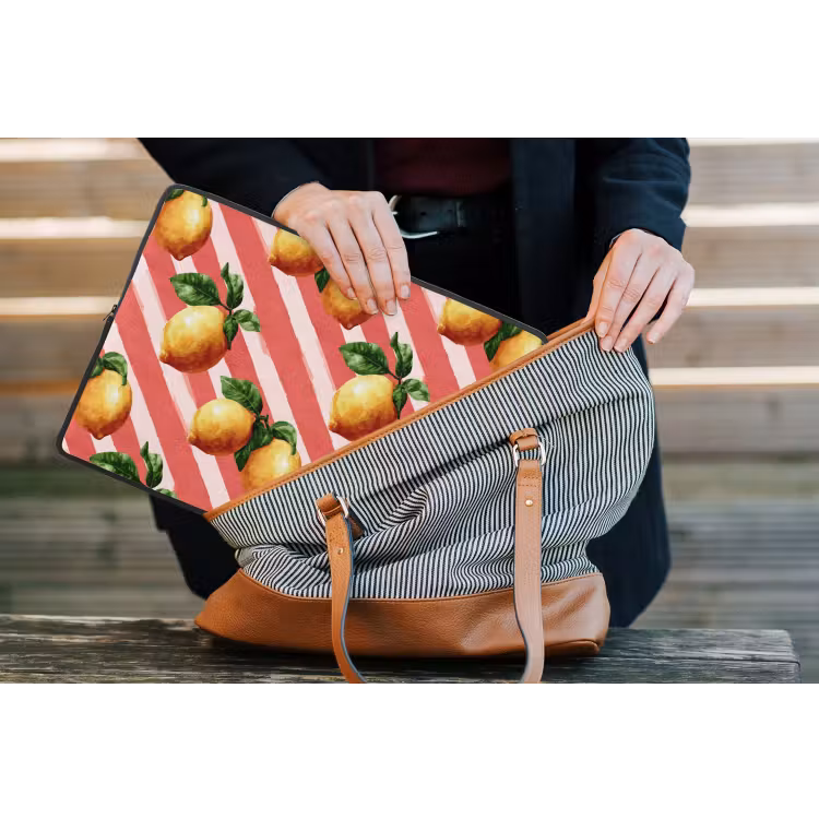 Laptophoes - Citroen - Geïllustreerd - Oranje — 4