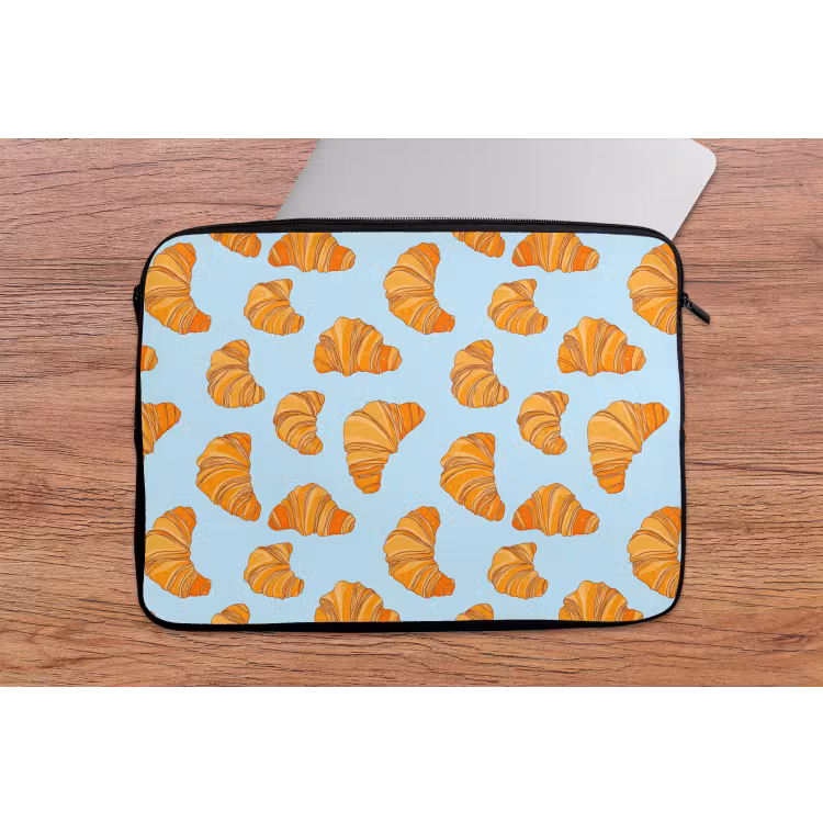 Laptophoes - Croissant - Speels - Blauw — 2
