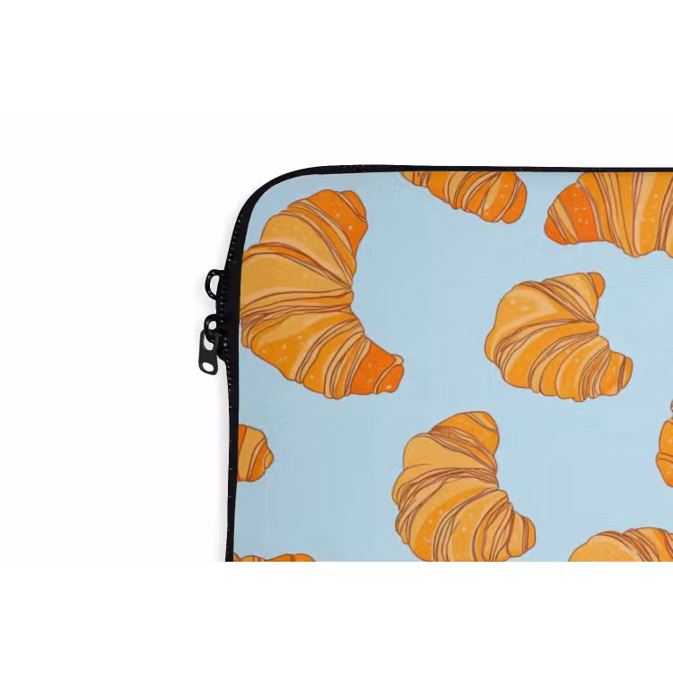 Laptophoes - Croissant - Speels - Blauw — 6