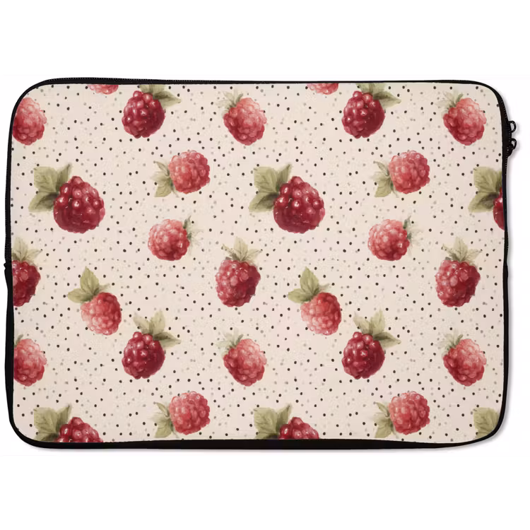 Laptophoes - Framboos - Stippen - Rood — 1