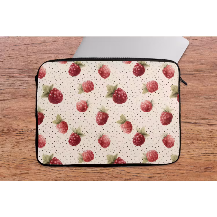 Laptophoes - Framboos - Stippen - Rood — 2