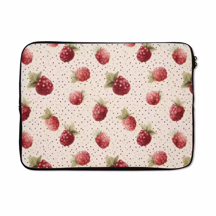 Laptophoes - Framboos - Stippen - Rood — 5