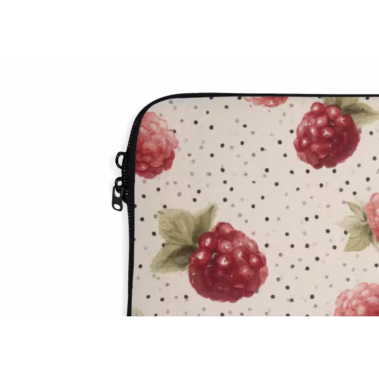 Laptophoes - Framboos - Stippen - Rood — 6