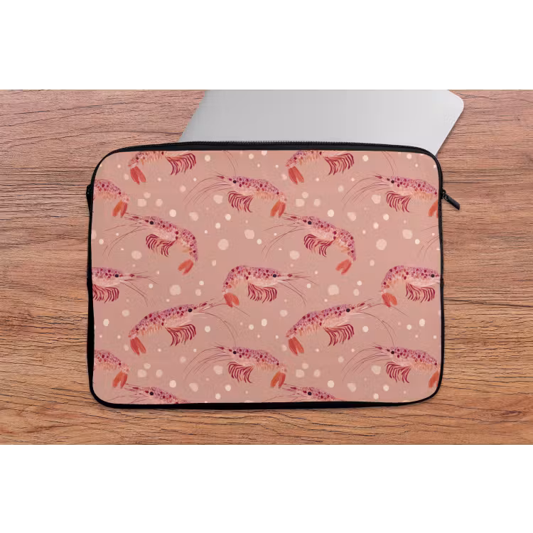 Laptophoes - Garnalen - Stippen - Roze — 2