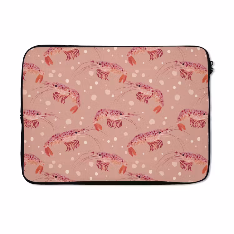 Laptophoes - Garnalen - Stippen - Roze — 5