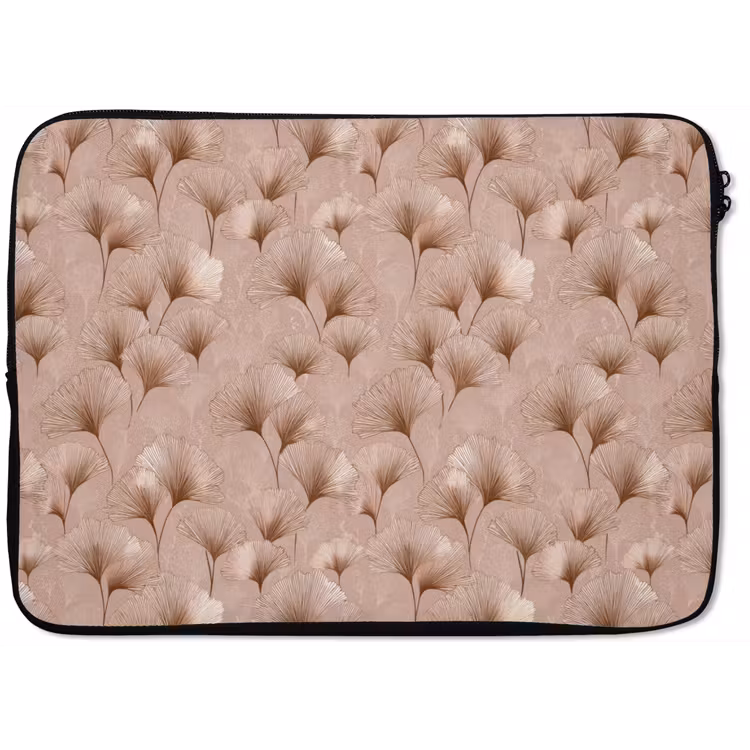 Laptophoes - Ginkgo - Patroon - Roze — 1