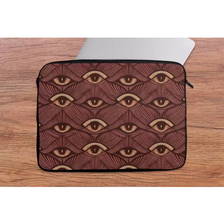 Laptophoes - Mystiek - Ogen - Bruin — 2