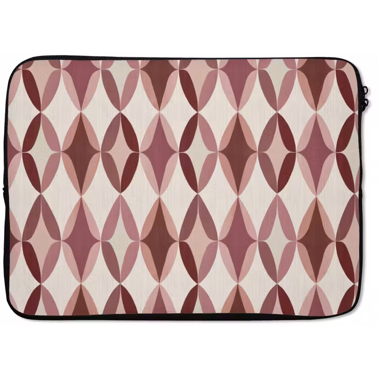 Laptophoes - Ovaal - Textuur - Roze — 1