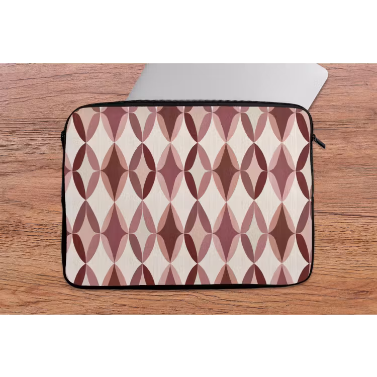Laptophoes - Ovaal - Textuur - Roze — 2