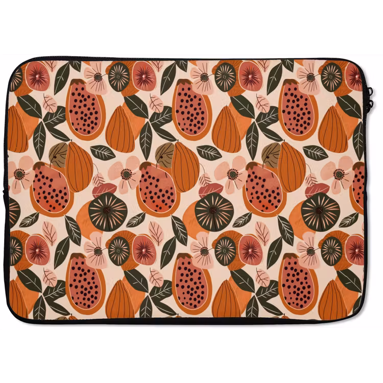 Laptophoes - Papaja - Bloesem - Oranje — 1