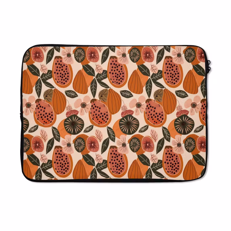 Laptophoes - Papaja - Bloesem - Oranje — 5