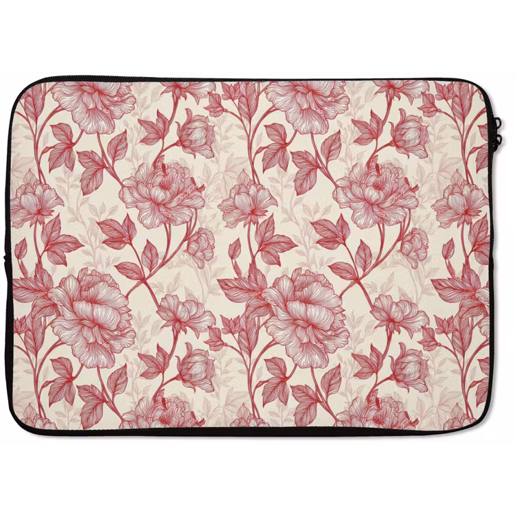 Laptophoes - Pioenrozen - Modern - Rood — 1