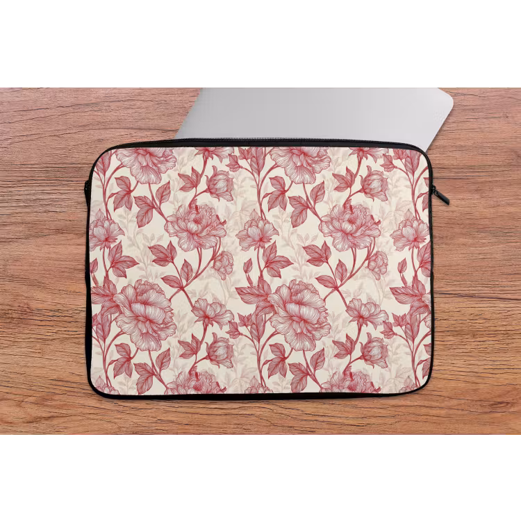 Laptophoes - Pioenrozen - Modern - Rood — 2