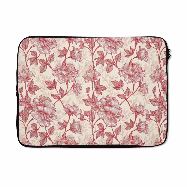 Laptophoes - Pioenrozen - Modern - Rood — 5