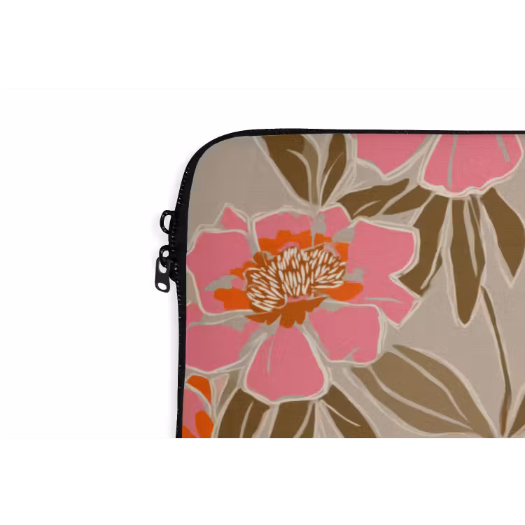 Laptophoes - Pioenrozen - Patroon - Roze — 6