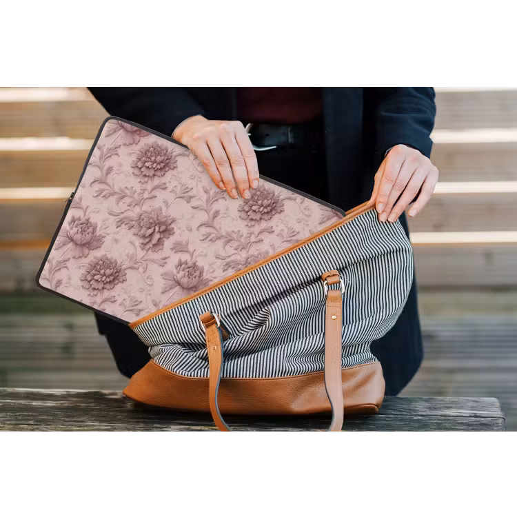 Laptophoes - Reliëf - Pioenrozen - Roze — 4