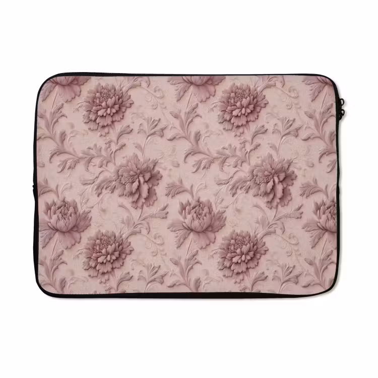 Laptophoes - Reliëf - Pioenrozen - Roze — 5