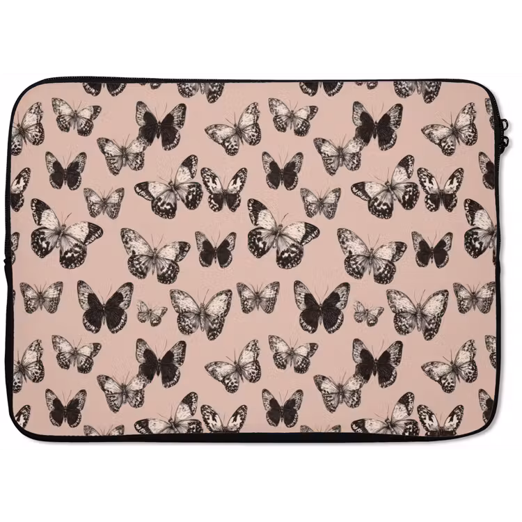 Laptophoes - Tijdloos - Vlinders - Perzik — 1