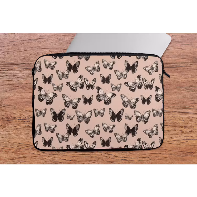 Laptophoes - Tijdloos - Vlinders - Perzik — 2