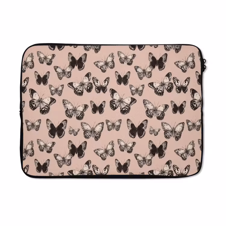 Laptophoes - Tijdloos - Vlinders - Perzik — 5