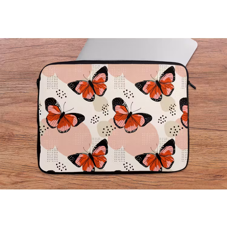 Laptophoes - Vlinders - Retro - Kleurrijk — 2