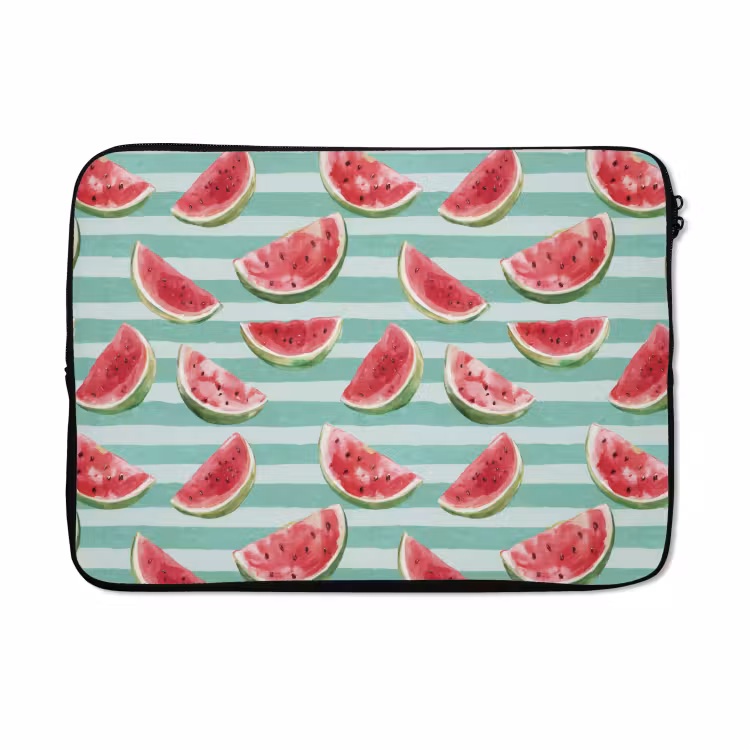 Laptophoes - Watermeloen - Strepen - Groen — 5