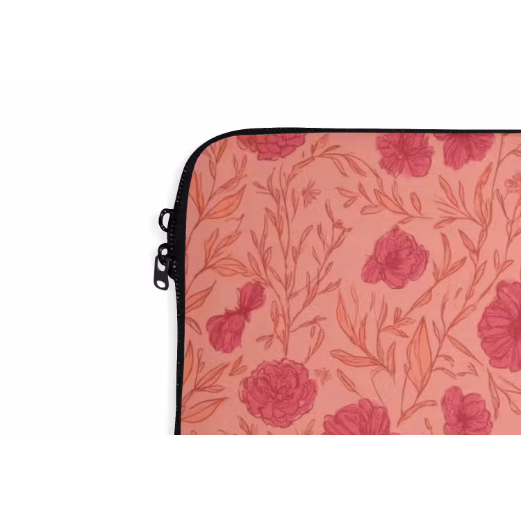 Laptophoes - Weidebloemen - Romantisch - Roze — 6