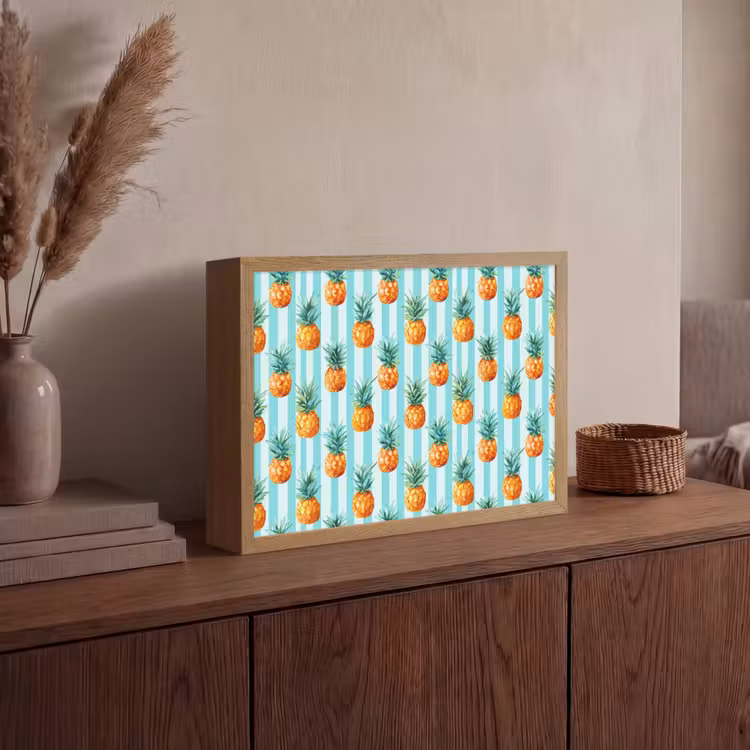 Lightbox - Wandlamp - Ananas - Strepen - Groen — 4