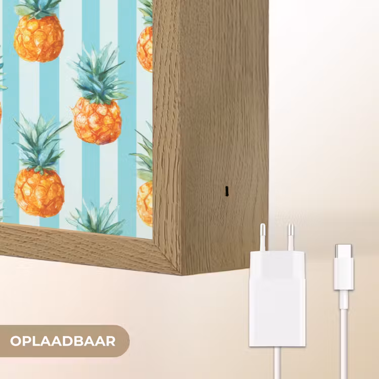 Lightbox - Wandlamp - Ananas - Strepen - Groen — 7