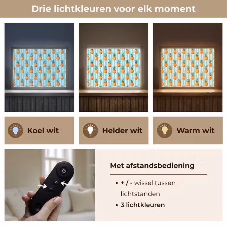Lightbox - Wandlamp - Ananas - Strepen - Groen — 8