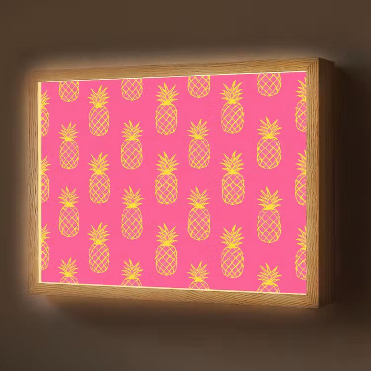 Lightbox - Wandlamp - Ananas - Trendy - Roze — 1