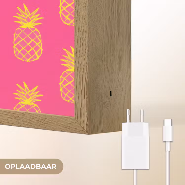 Lightbox - Wandlamp - Ananas - Trendy - Roze — 7