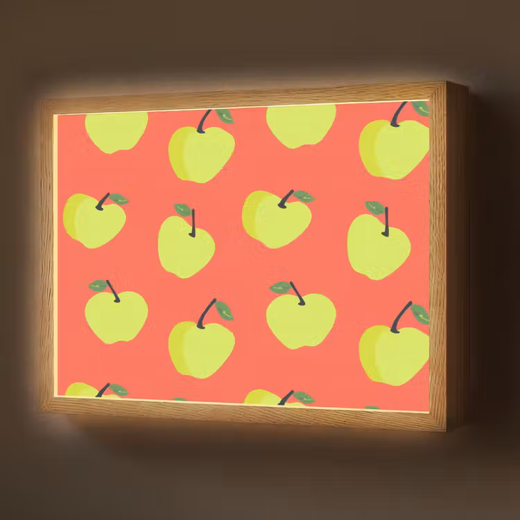 Lightbox - Wandlamp - Appels - Modern - Groen — 1