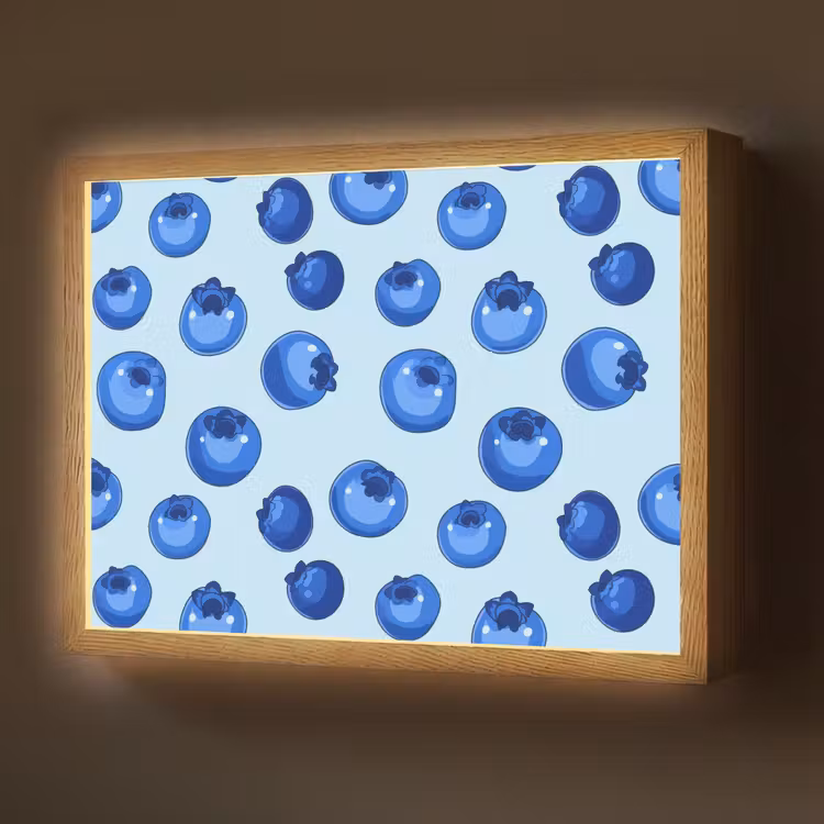 Lightbox - Wandlamp - Bessen - Modern - Blauw — 1