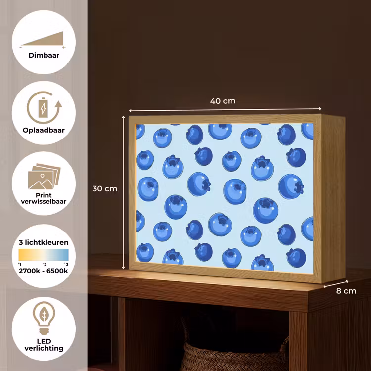 Lightbox - Wandlamp - Bessen - Modern - Blauw — 10