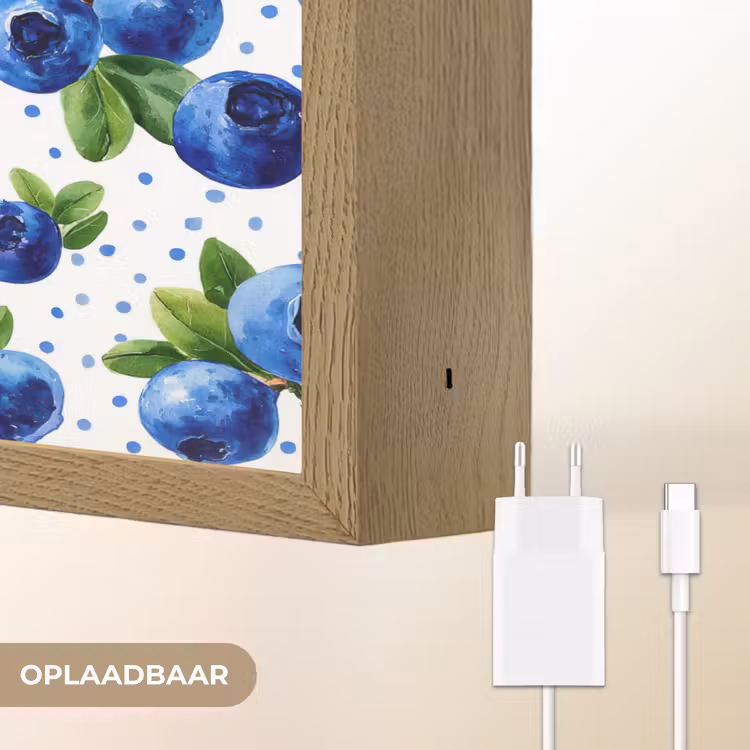 Lightbox - Wandlamp - Bessen - Patroon - Blauw — 7